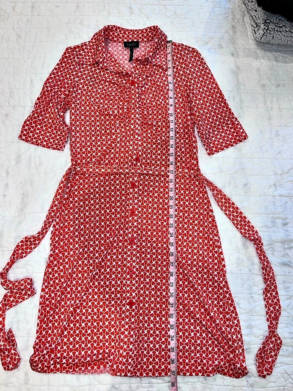 Laundry orange & White Geometric Maxi Dress NWOT R3 - Picture 2 of 4